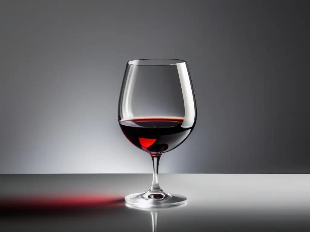 Efectos del vino en los dientes: copa de vino rojo sobre fondo blanco