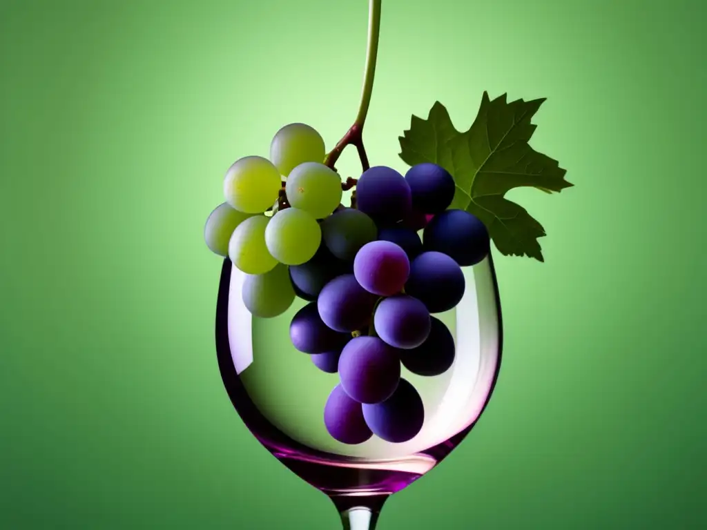 Elaboración de vinos sin alcohol: uvas vibrantes, colores variados, belleza natural