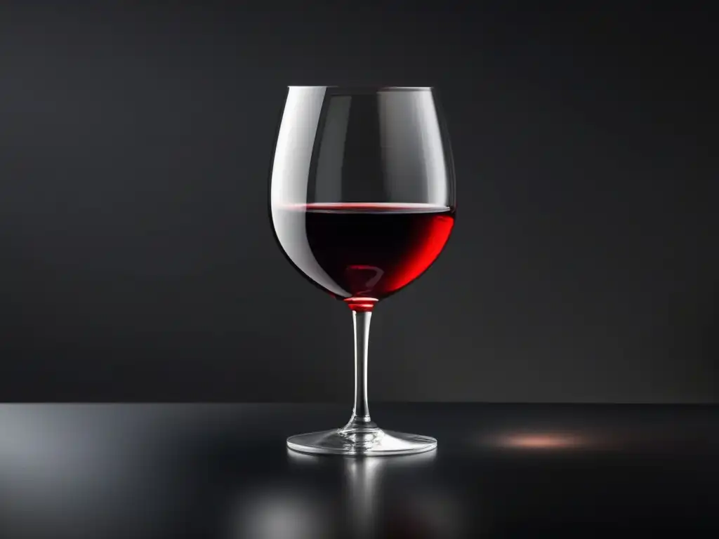 Copa de vino tinto elegante con fondo negro - Maridajes tradicionales vinos historia