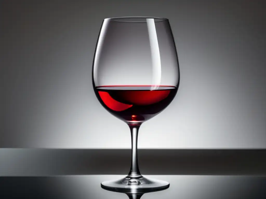 Copa de vino tinto con elegante forma y color intenso - Beneficios del vino para la salud