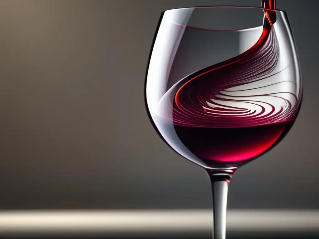 Elegante imagen de una copa de vino con un vibrante vino rojo, ideal para elegir vino adecuado platos picantes