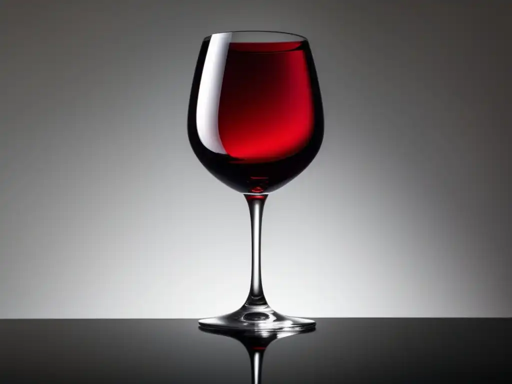 Copa de vino tinto elegante, rico en resveratrol para dietas antienvejecimiento