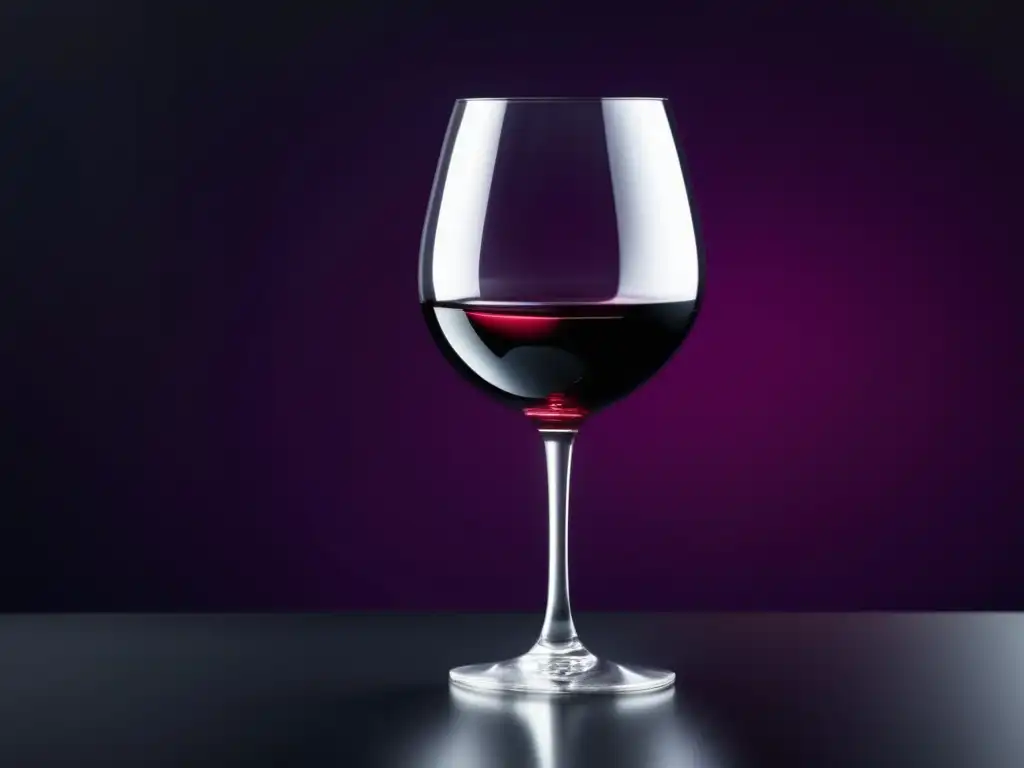 Copa de vino tinto elegante sobre superficie negra - Guía paso a paso para catar vinos