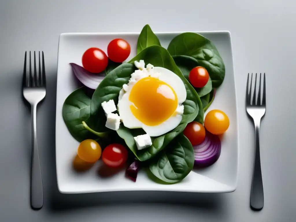 Ensalada vibrante con vinos resaltando sabores de verduras frescas