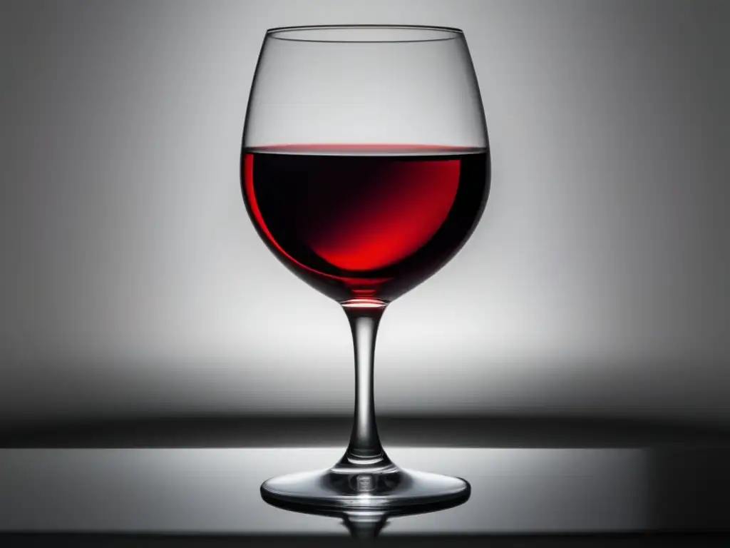 Equilibrio hormonal en aficionados al vino - Imagen minimalista de una copa con vino tinto, elegante y simple