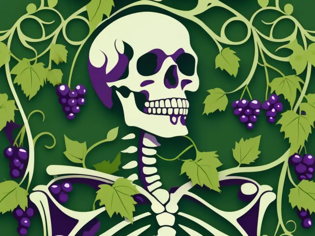 Esqueleto de vid de uvas: beneficios del vino para la osteoporosis