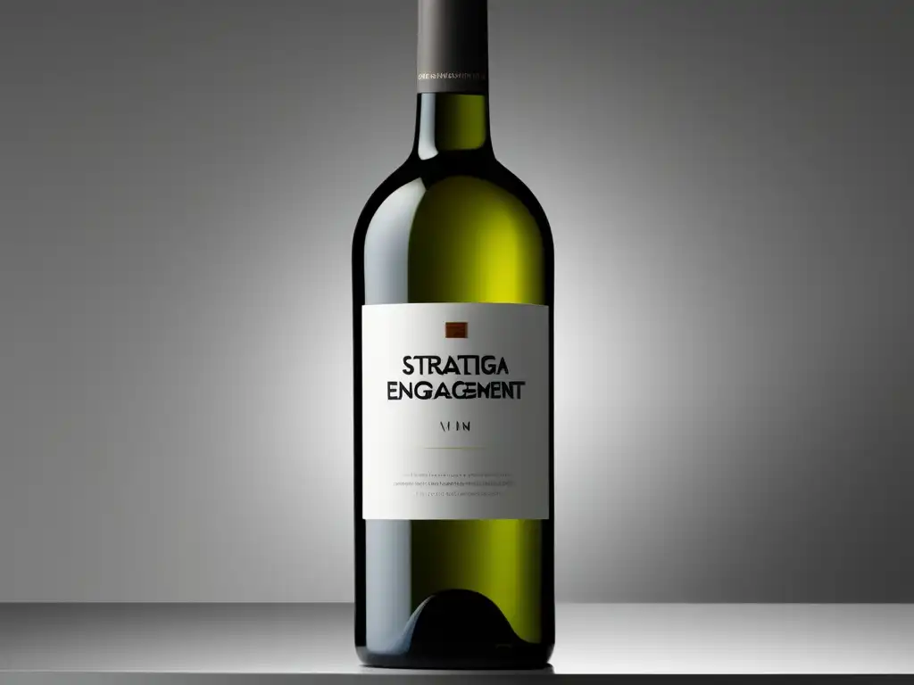 Wine bottle with sleek design and 