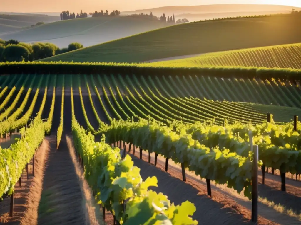 Estrategias publicitarias para bodegas en crecimiento en un viñedo tranquilo y sereno