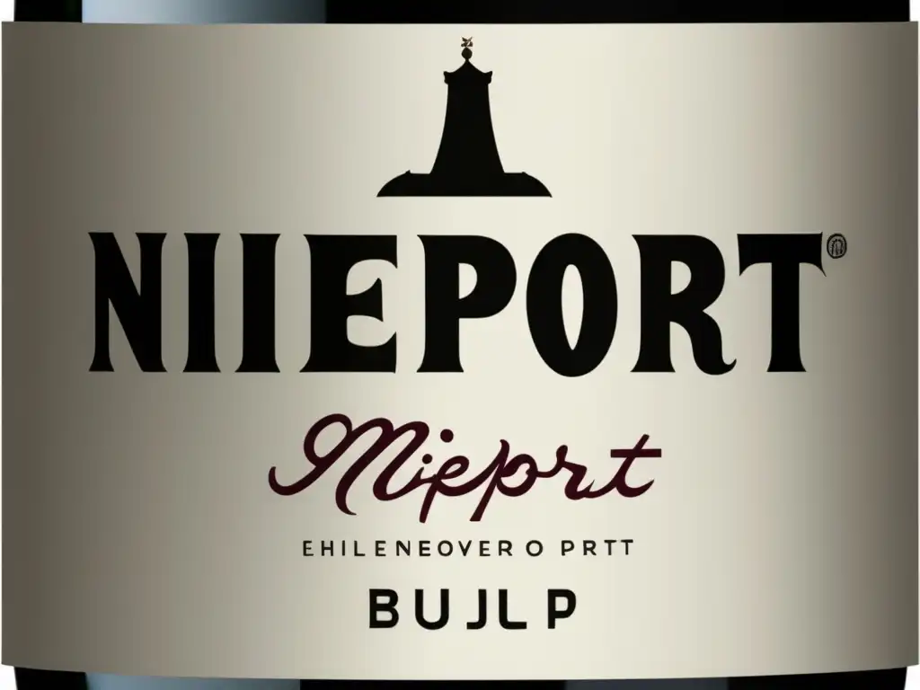 Etiqueta minimalista de vino Etiqueta vino Niepoort: diseño minimalista, elegante tipografía, revolución vinos Oporto Niepoort