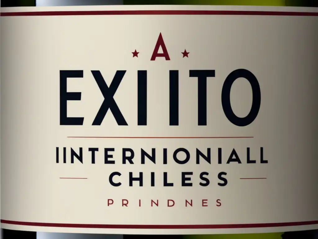 Etiqueta de vino chileno: Éxito internacional, elegancia y sofisticación