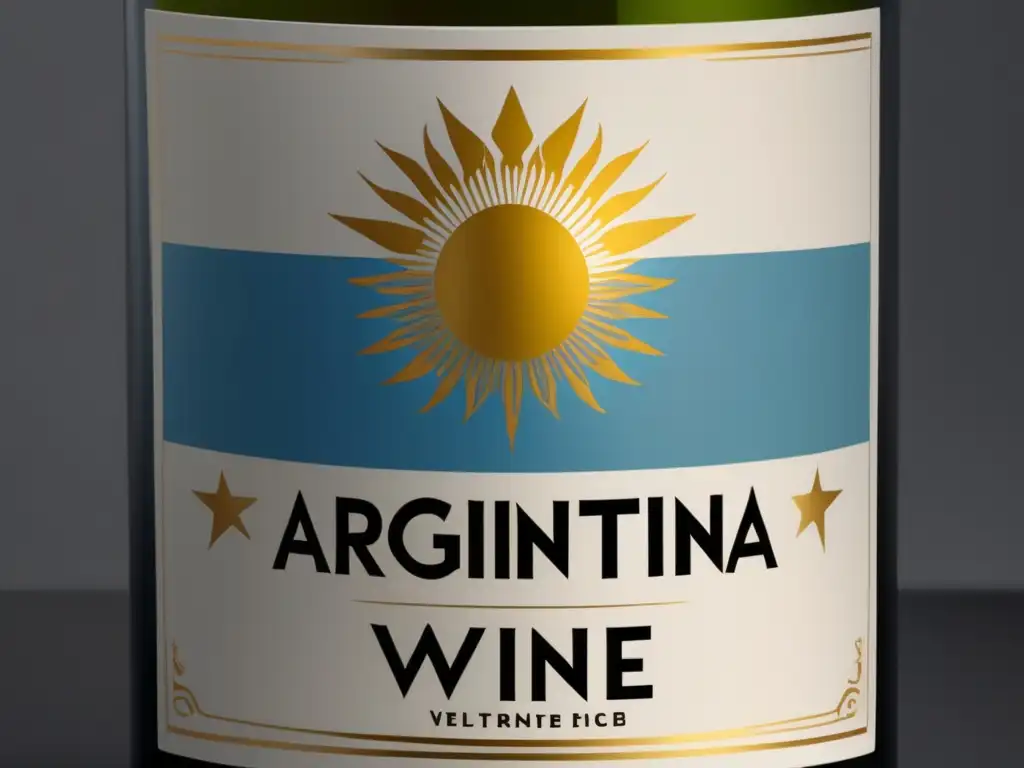 Etiqueta de vino argentina con diseño minimalista y la identidad del vino en Argentina