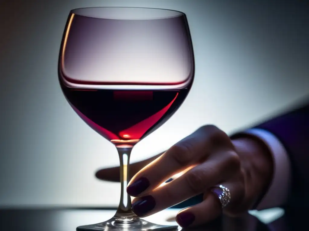 Sommelier experto con copa de vino rojo: refinamiento y conocimiento