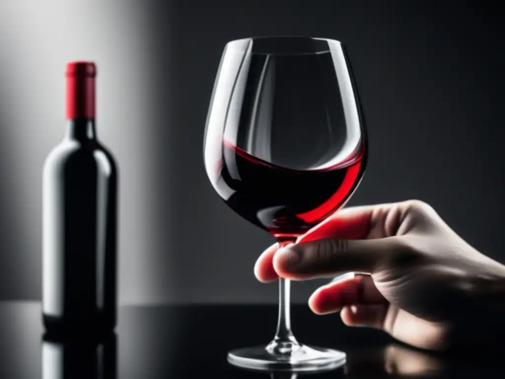 Experto en vinos - Persona sosteniendo copa de vino, apreciando el color y las sutiles reflexiones - Claves servicio al cliente vinos