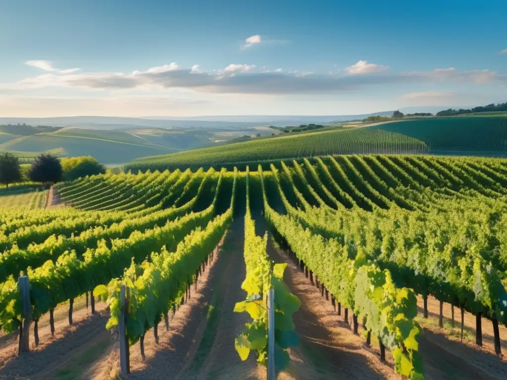 Exquisita imagen 8k muestra viñedo sereno en armonía con la naturaleza