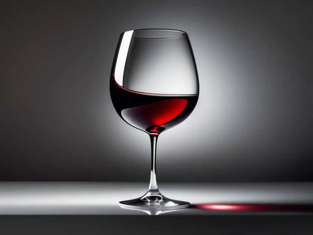 Vino y fertilidad: copa minimalista con vino rojo