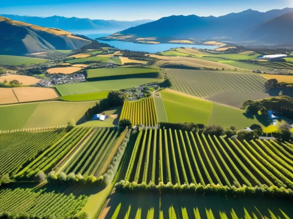 Festival de vinos y comida de Marlborough: vista aérea impresionante con viñedos verdes y animado ambiente de festival