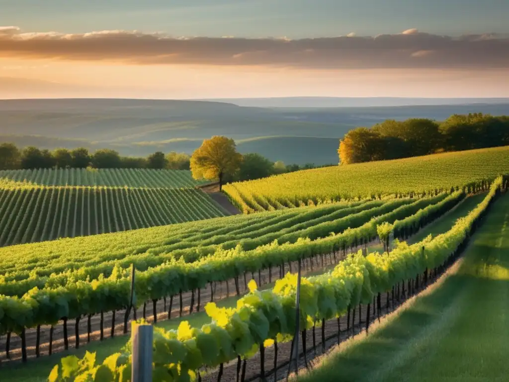 Huella del vino Nueva York: Sereno viñedo en Finger Lakes, NY