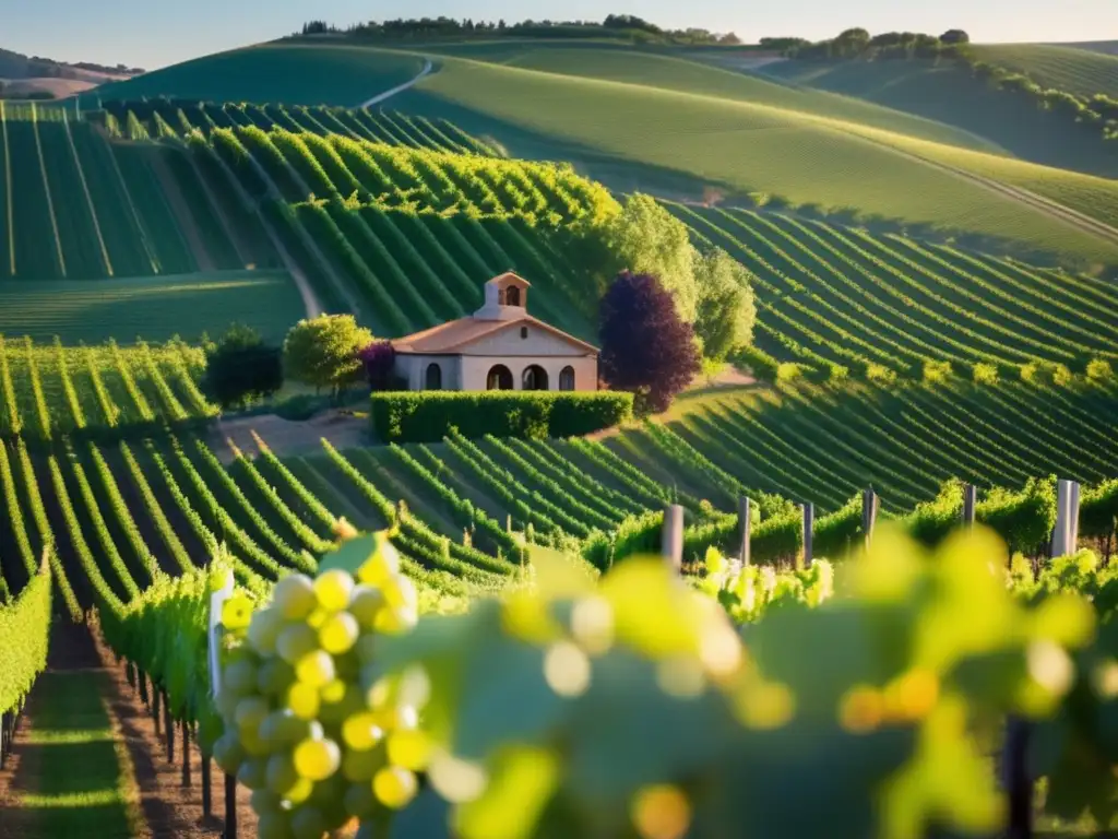 Imagen de bodegas veganas: colaboraciones innovadoras, viñedo radiante, armonía naturaleza-innovación