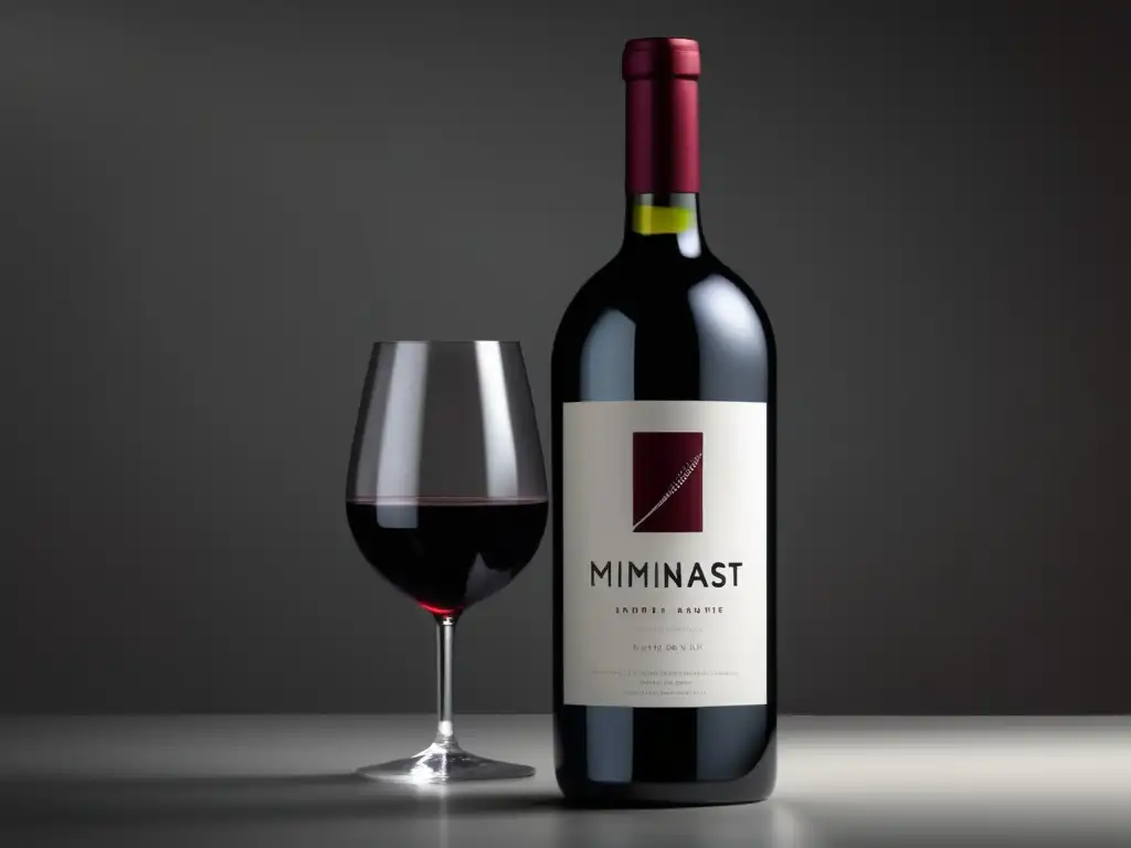 Imagen de una elegante botella de vino negro con vino rojo, destacando la gestión de inventarios online vinos