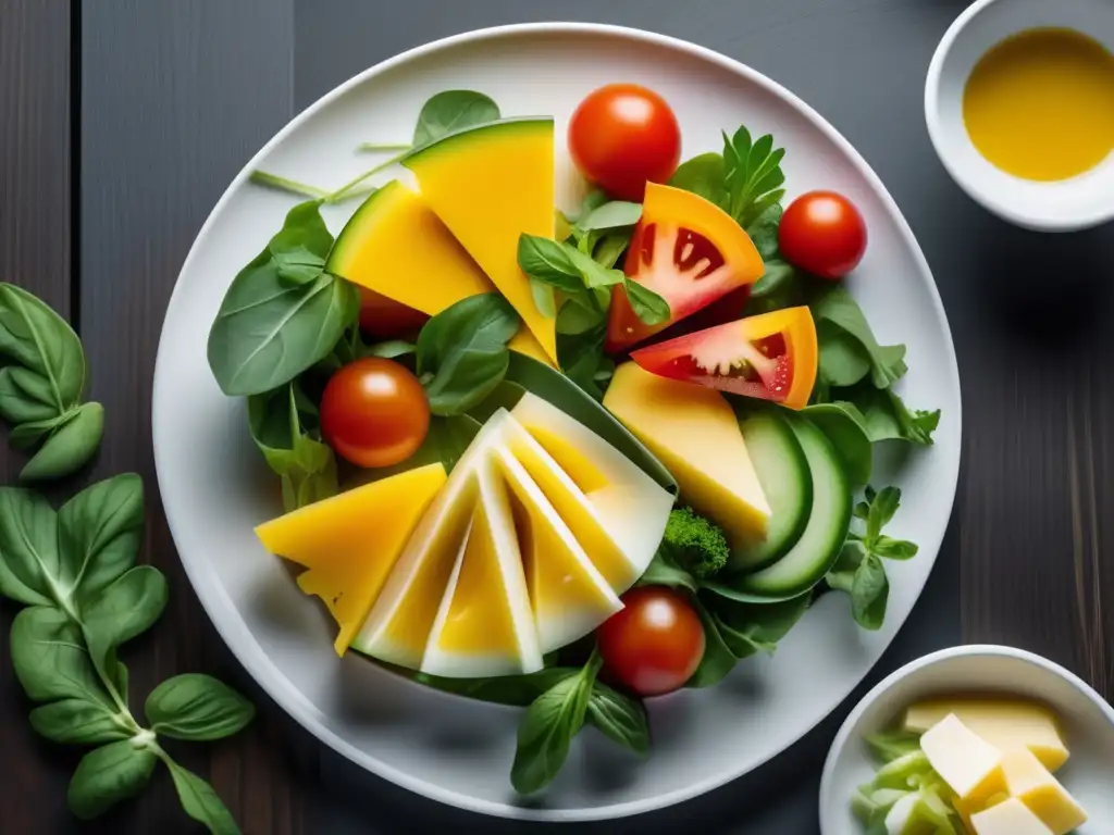 Imagen de ensalada gourmet con vinos para ensaladas