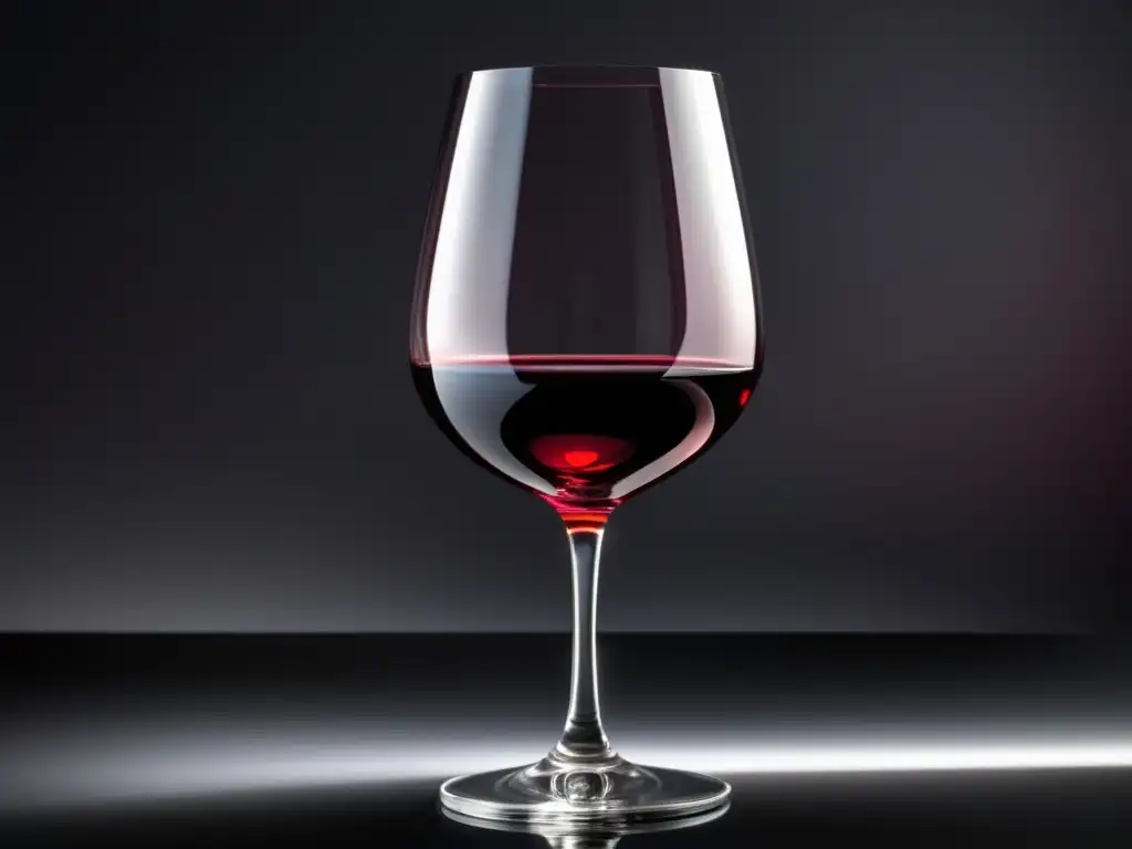 Imagen de copa de vino tinto con intensos tonos de rubí y granate, reflejando elegancia y sutileza - Consejos catas vino saludables