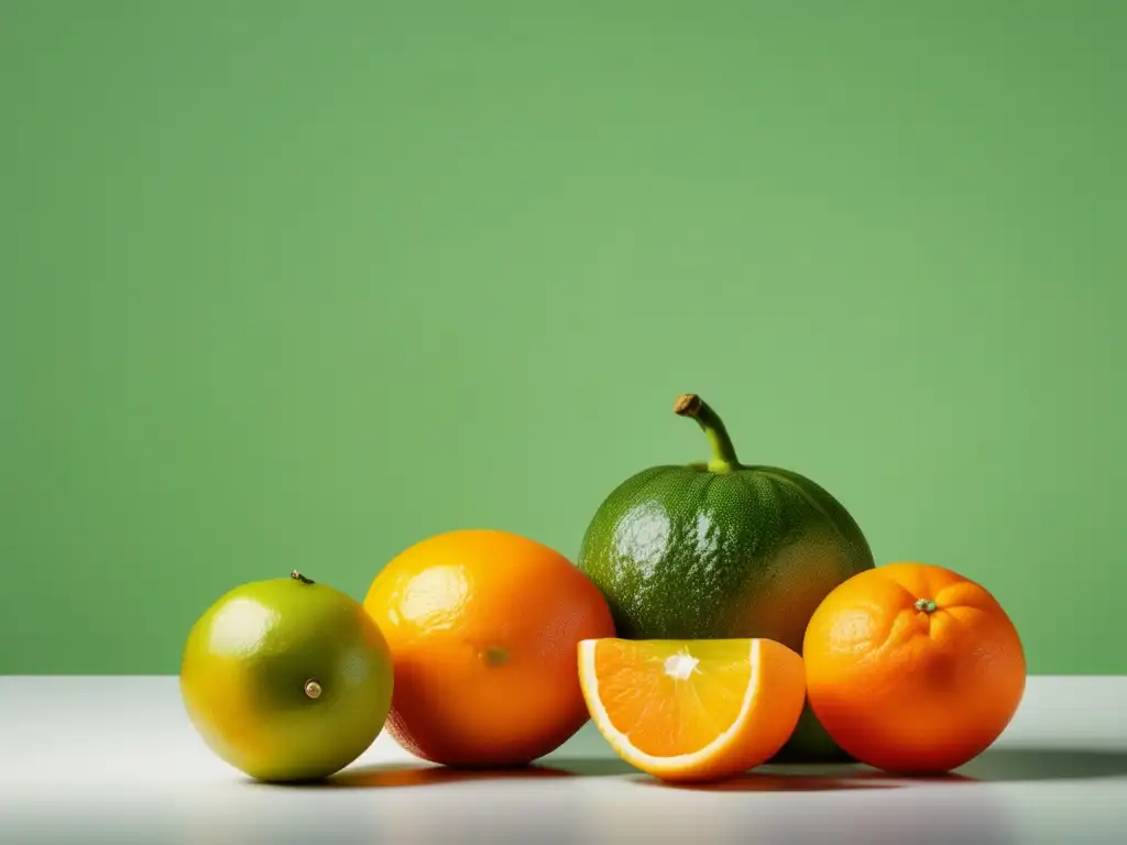 Imagen minimalista: frutas, verduras y artichokes