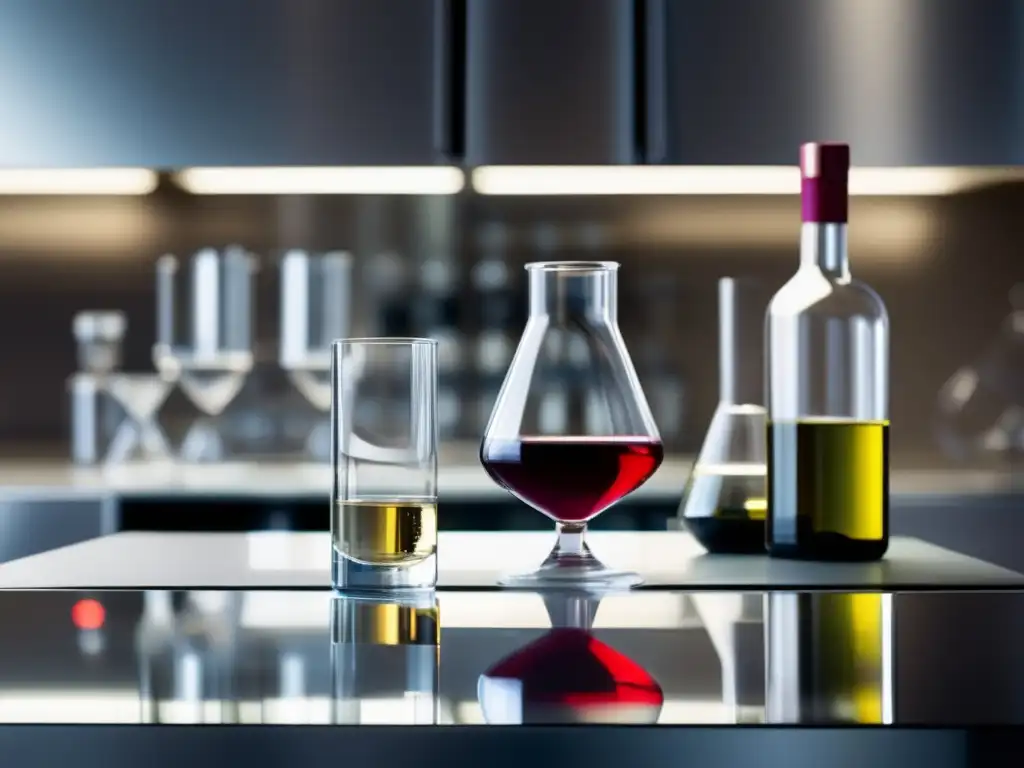 Impacto vinos laboratorio: moderno, minimalista, innovador y científico