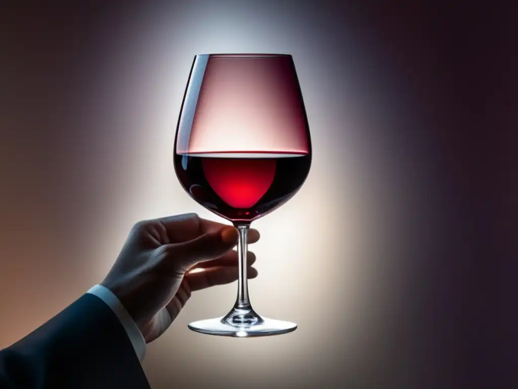 Importancia del sommelier enología: mano delicada sosteniendo copa de vino