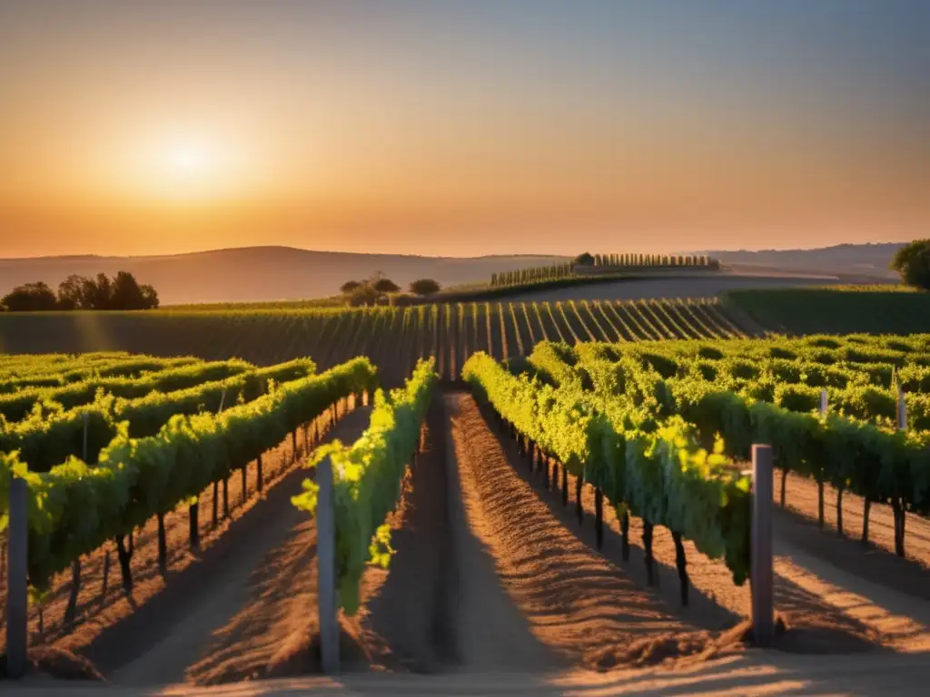 Vinícola al atardecer: Importancia del suelo en vinificación tradicional