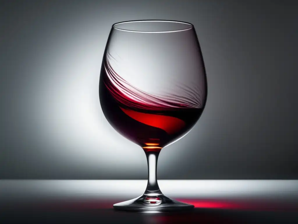 Importancia de los taninos en la cata de vinos - Copa de vino tinto, textura y color destacados en fondo blanco