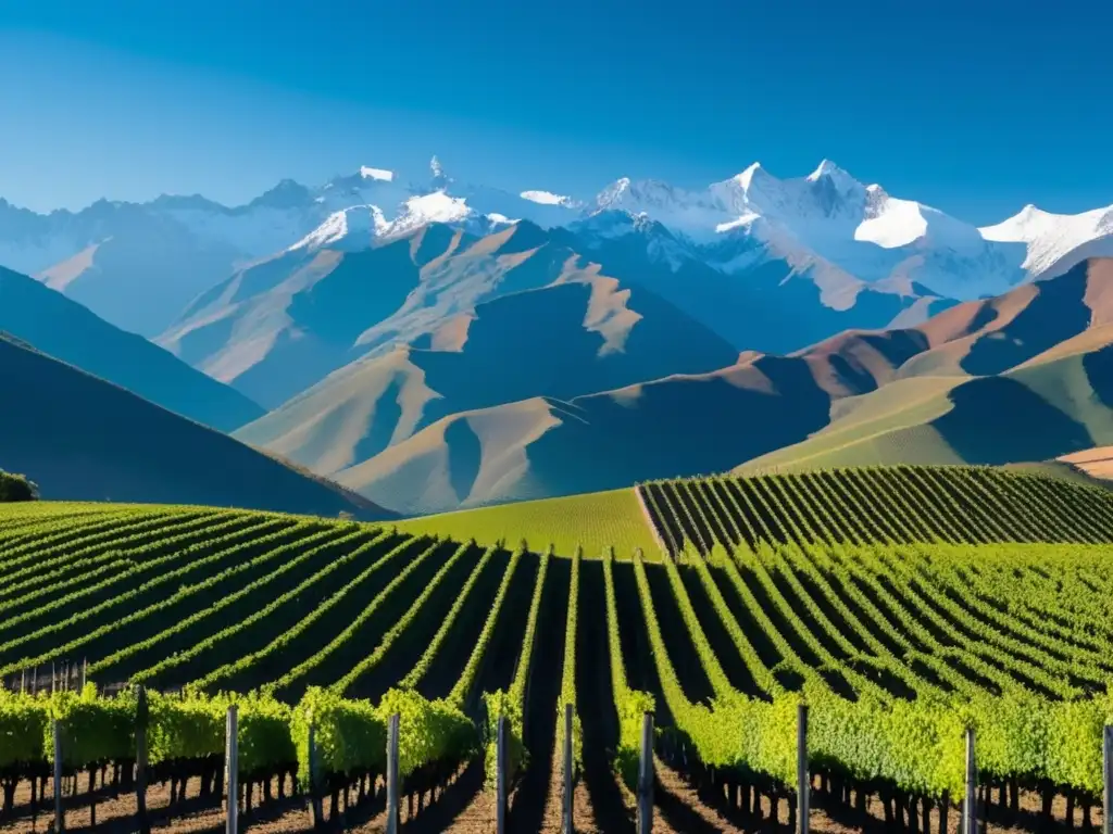 Influencia altitud en vino sudamericano: viñedo Andes