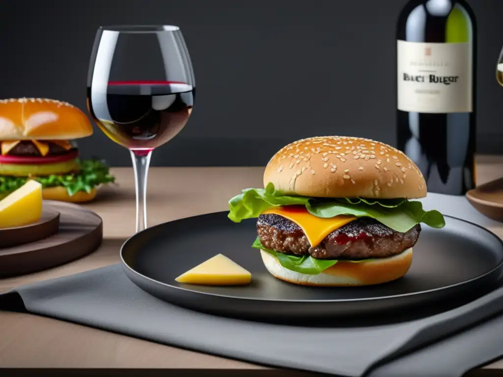 Maridaje de hamburguesas gourmet con vino