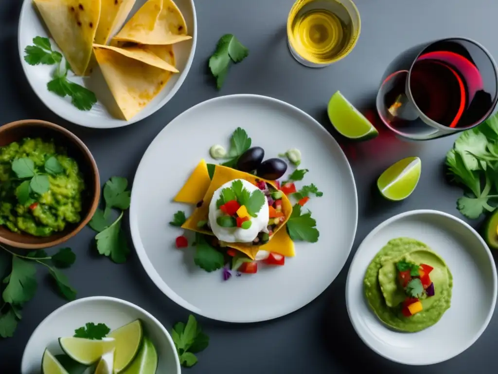 Maridaje de vino y cocina mexicana: Platos vibrantes con ceviche, enchiladas y guacamole