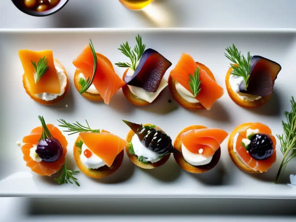 Deliciosos canapés gourmet y maridaje de vinos Maridaje de vinos para principiantes: Platter de canapés elegantes y deliciosos, perfectos para explorar el mundo del maridaje con vinos