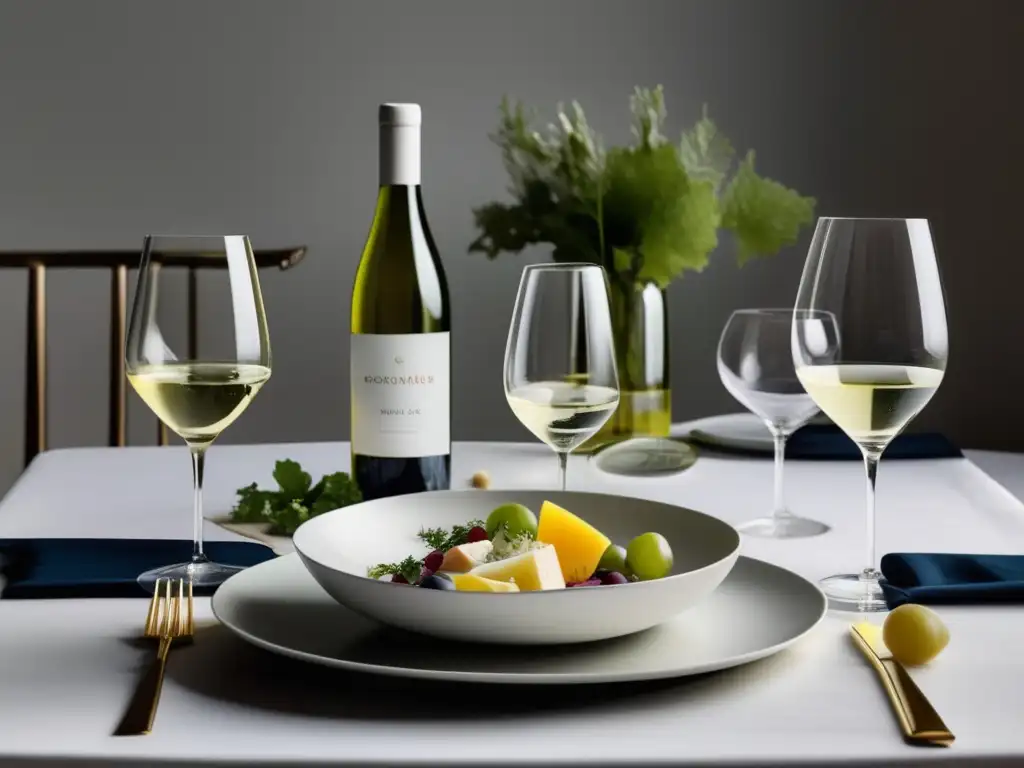 Maridajes innovadores vinos naturales con mesa elegante y platos vibrantes