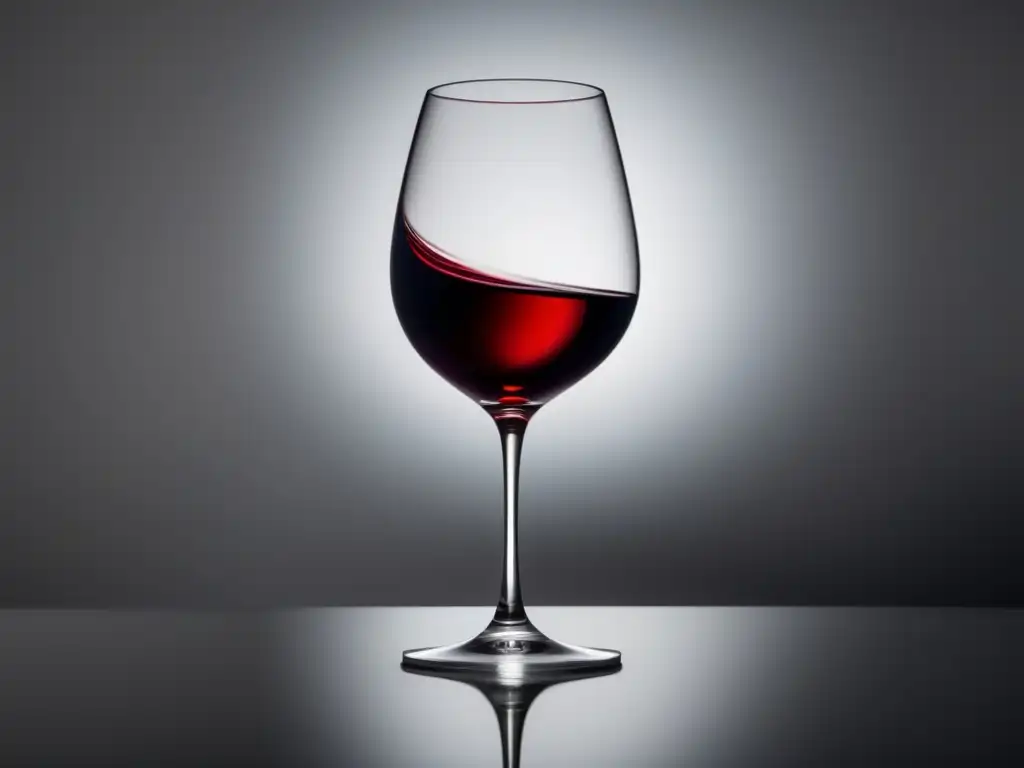 Maridajes de vinos para premiaciones: copa minimalista con vino tinto profundo, elegante y premiado