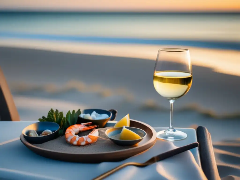 Mariscos y vino blanco: guía de sabores (110 caracteres)