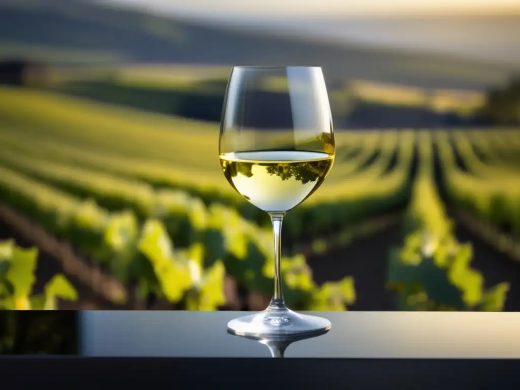 Mejores regiones vinícolas emblemáticas en un vaso de vino blanco-