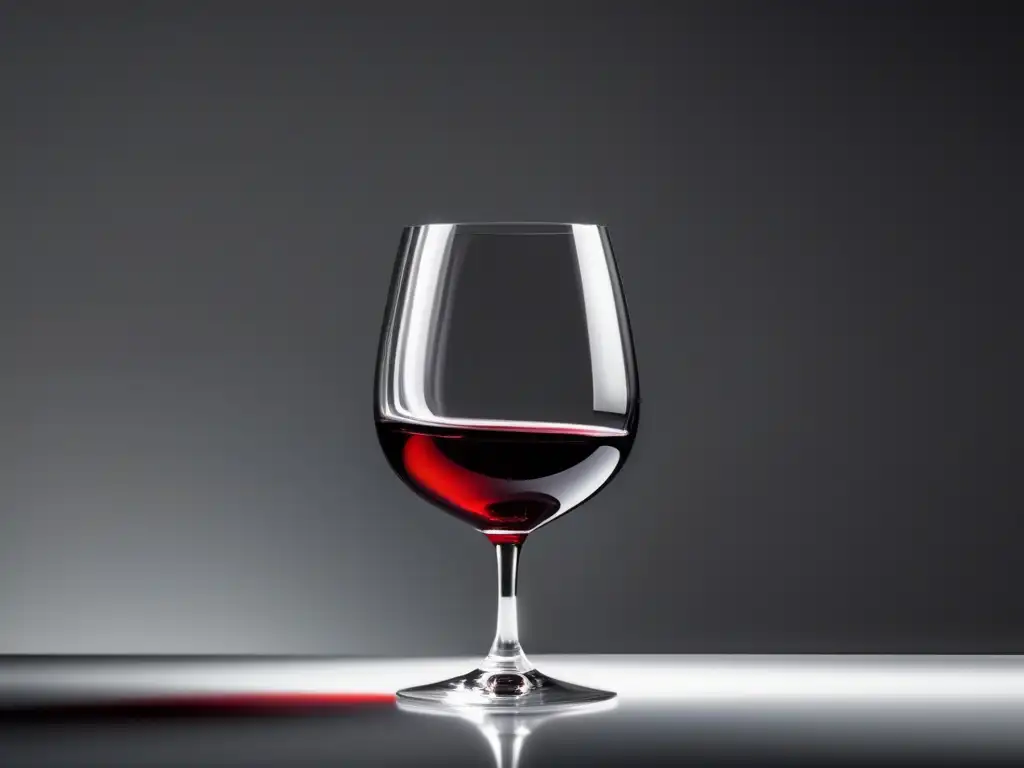 Copa de vino tinto en mesa blanca, reflejo elegante - Cursos de maridaje y psicología del sabor