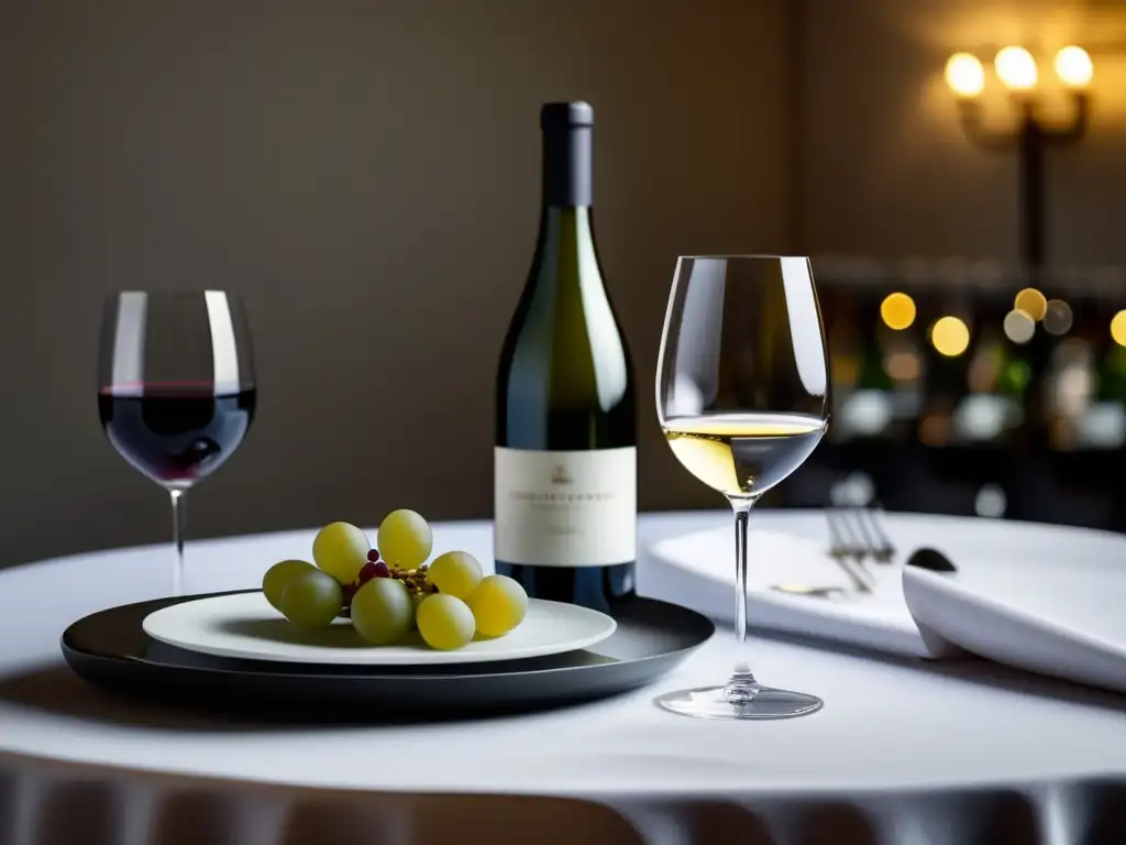 Mesa elegante para cata de vinos Mesa de vinos elegante y sofisticada - Cursos de maridaje y cultura vinícola