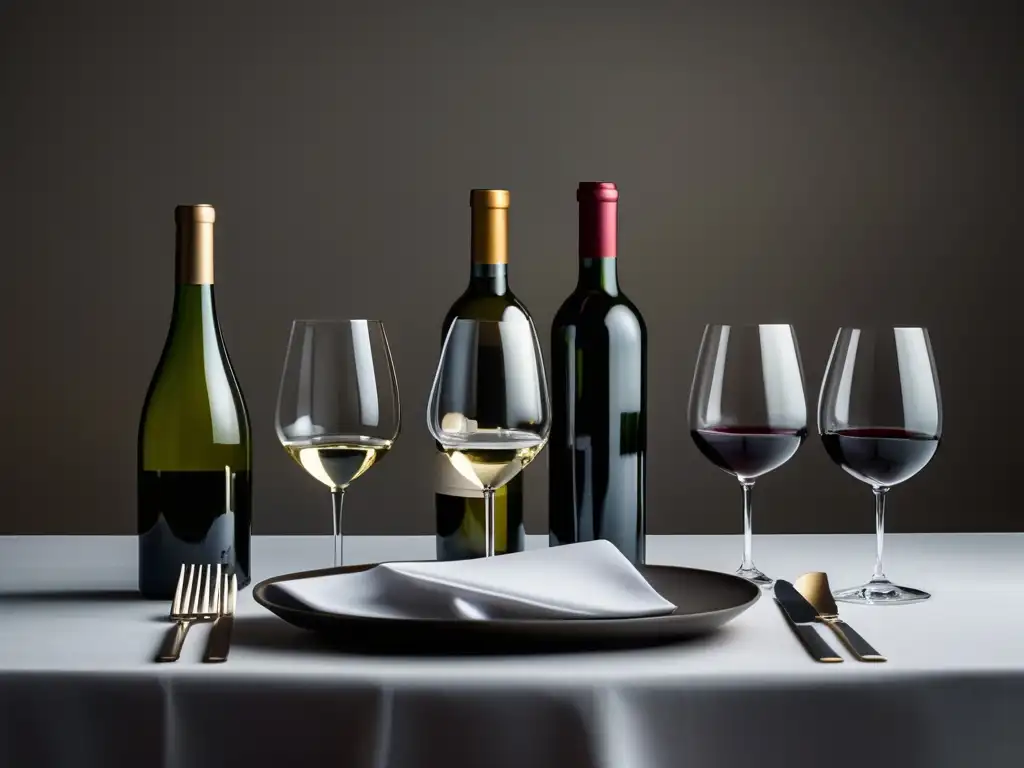 Mesa de comedor elegante para cata de vinos en casa Mesa de vinos elegante para talleres de maridaje