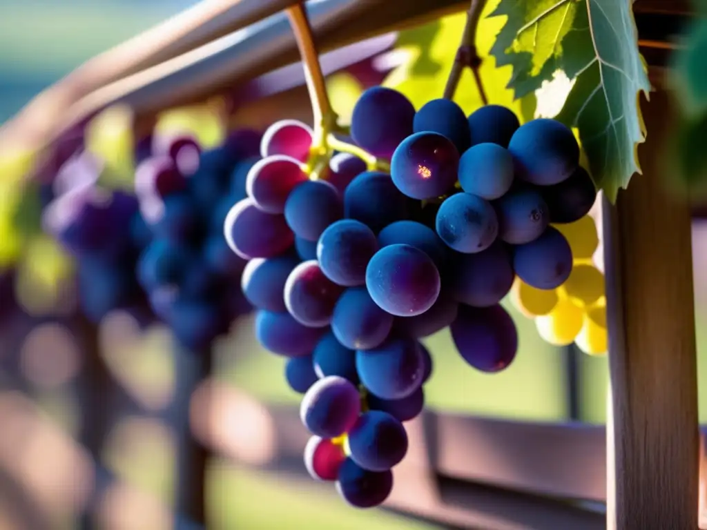 Método secado uvas sol: imagen detalle uvas moradas secándose al sol, resaltando color y arrugas