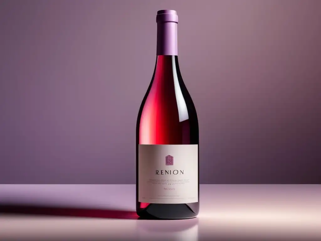 Diseño minimalista botella de vino, estrategias SEO ecommerce vino