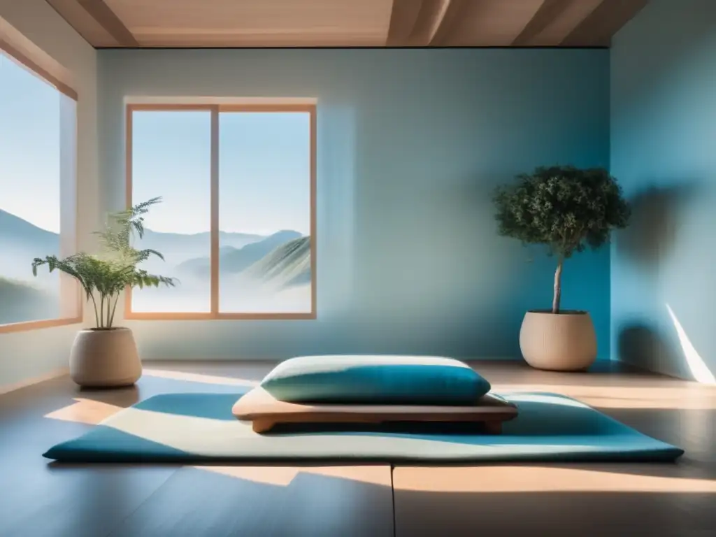 Serene meditation room invites inner peace and relaxation