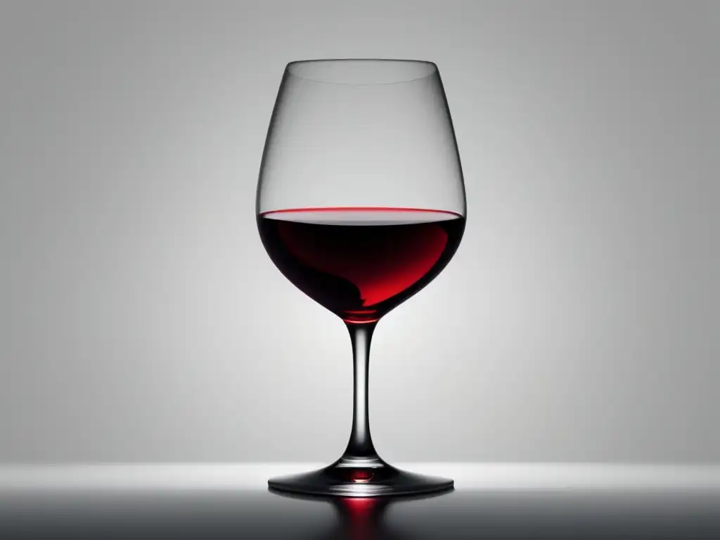 Opciones seguras de vino antiCándida: copa minimalista con vino tinto