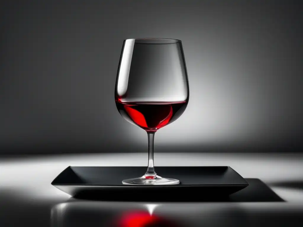 Opciones de vino antiCándida seguras: copa minimalista con líquido rojo vibrante en fondo blanco