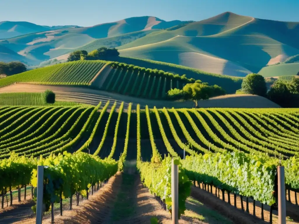 Orígenes y futuro de vinos orgánicos en viñedo sereno