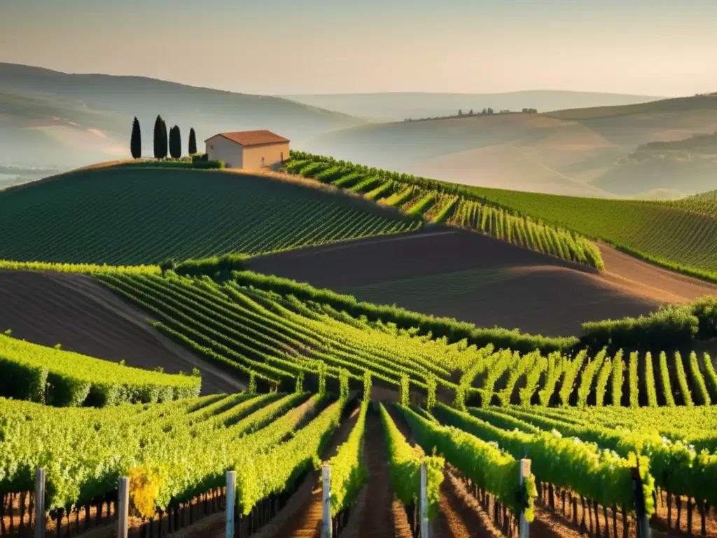 Tecnología vinícola en Europa: paisaje cautivador de viñedos en Borgoña, Francia