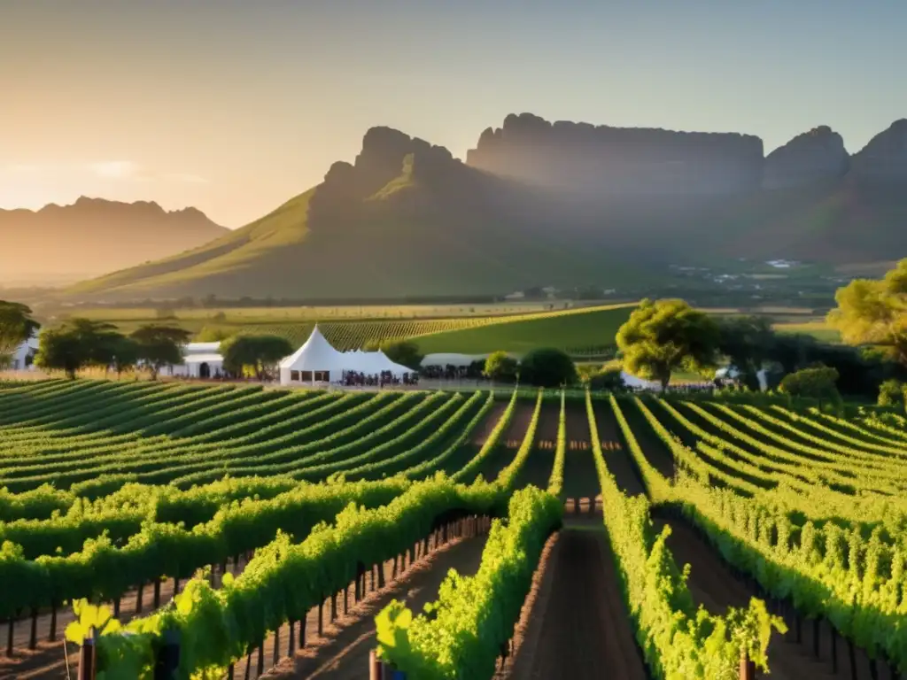 Paisaje encantador del Festival de Vinos de Stellenbosch: Enoturismo en Sudáfrica