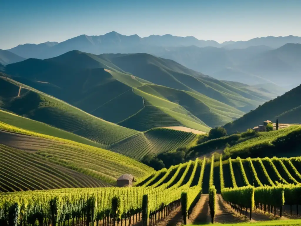 Paisaje montañoso con viñedos de altura: Vinos de Altura Montaña Singularidad